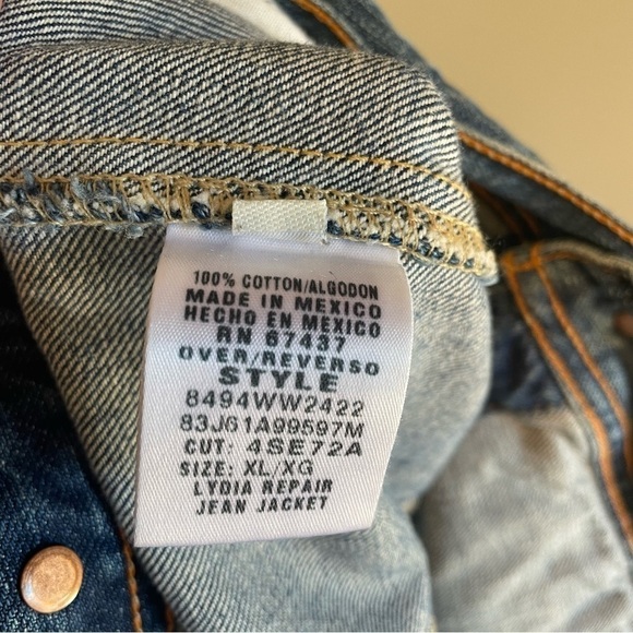 Ralph Lauren Polo Jeans Company Jean Jacket Size XL Blue Denim - Picture 8 of 9